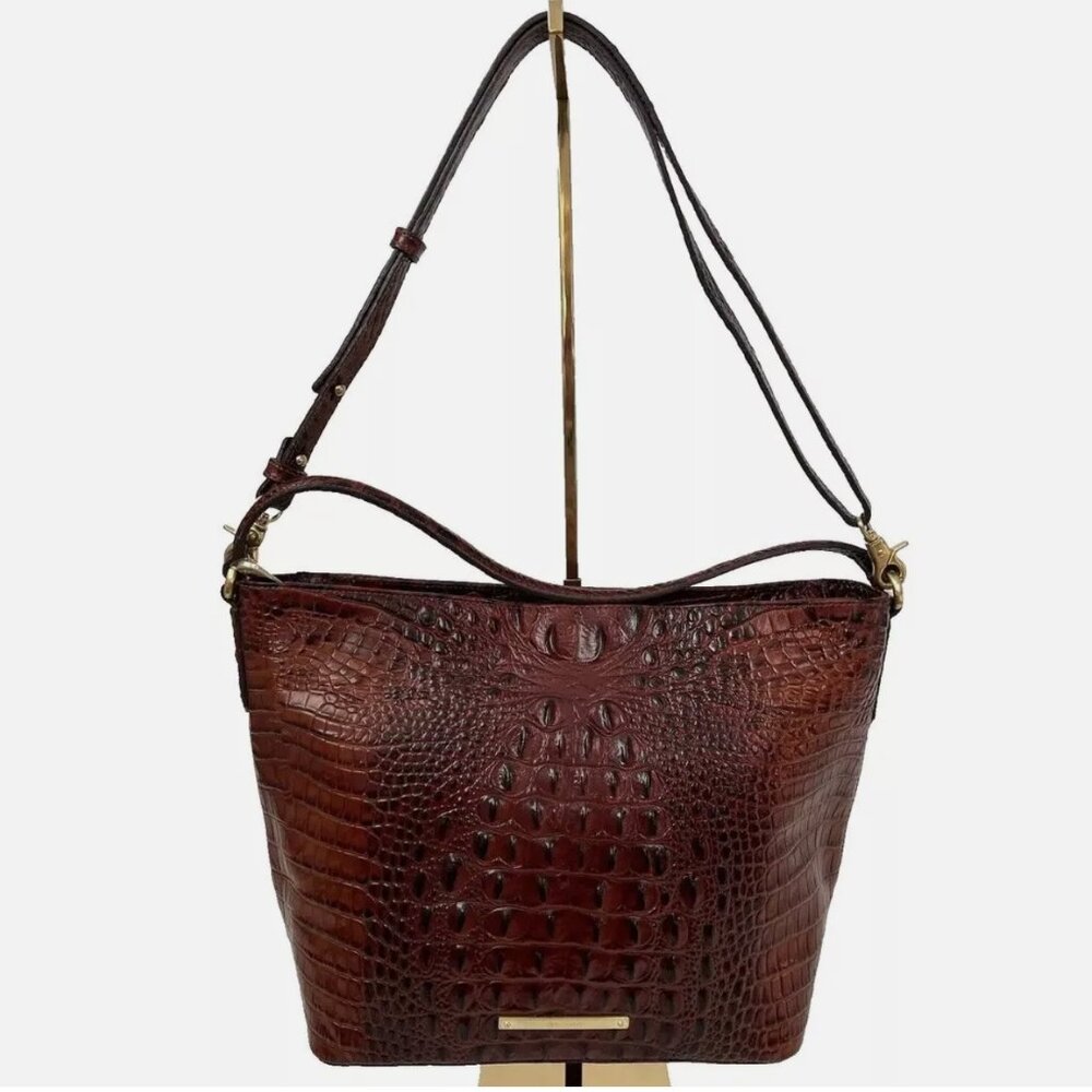 Brahmin Harrison Carryall Pecan Melbourne Genuine Leather Bag